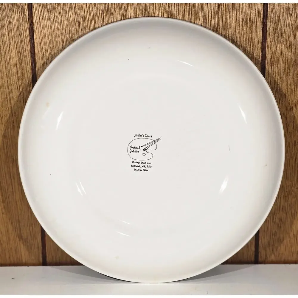 Artist's Touch Orchard Jubilee Dinner Plate Heritage Mint Fruit Stoneware